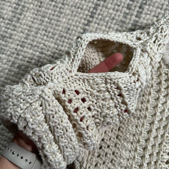 IRO Paris Enata Open Knit Sweater in Sand Small - Picture 5 of 7
